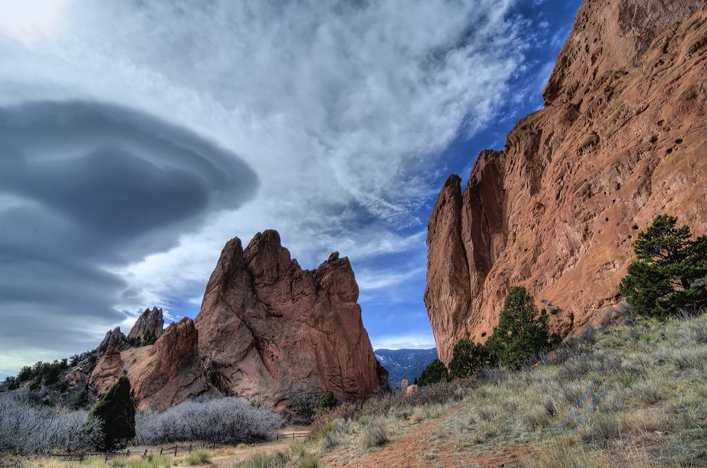 Garden of the Gods wide angle landscape